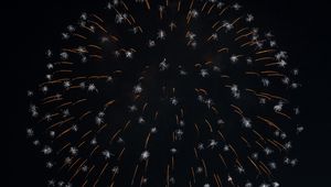 Preview wallpaper fireworks, sparks, white, dark, holiday