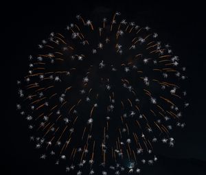 Preview wallpaper fireworks, sparks, white, dark, holiday