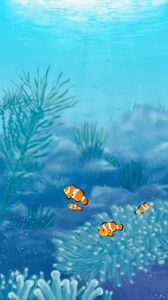 Preview wallpaper fish, algae, art, water, underwater world