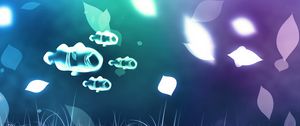 Preview wallpaper fish, glare, light, bright, spots