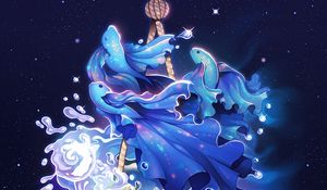 Preview wallpaper fish, lantern, art, stars, spray