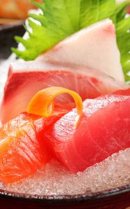 Preview wallpaper fish, salt, wasabi