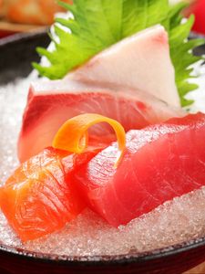Preview wallpaper fish, salt, wasabi