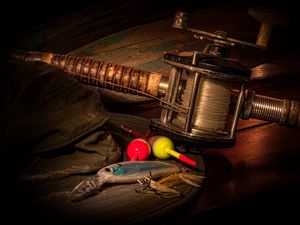 Preview wallpaper fishing rod, line, tackle, fishing