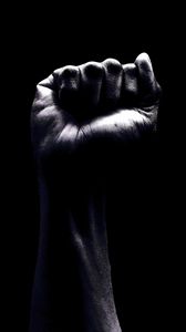Preview wallpaper fist, hand, dark, black