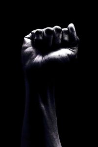 Preview wallpaper fist, hand, dark, black