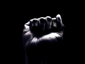 Preview wallpaper fist, hand, dark, black