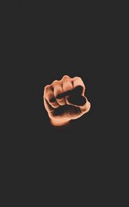 Preview wallpaper fist, hand, dark, punch
