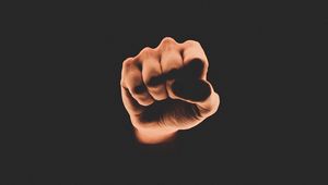 Preview wallpaper fist, hand, dark, punch