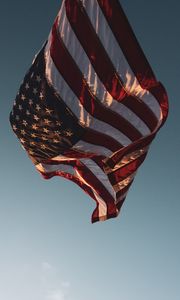 Preview wallpaper flag, america, symbolism, wind