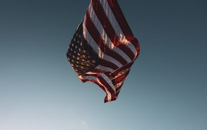 Preview wallpaper flag, america, symbolism, wind