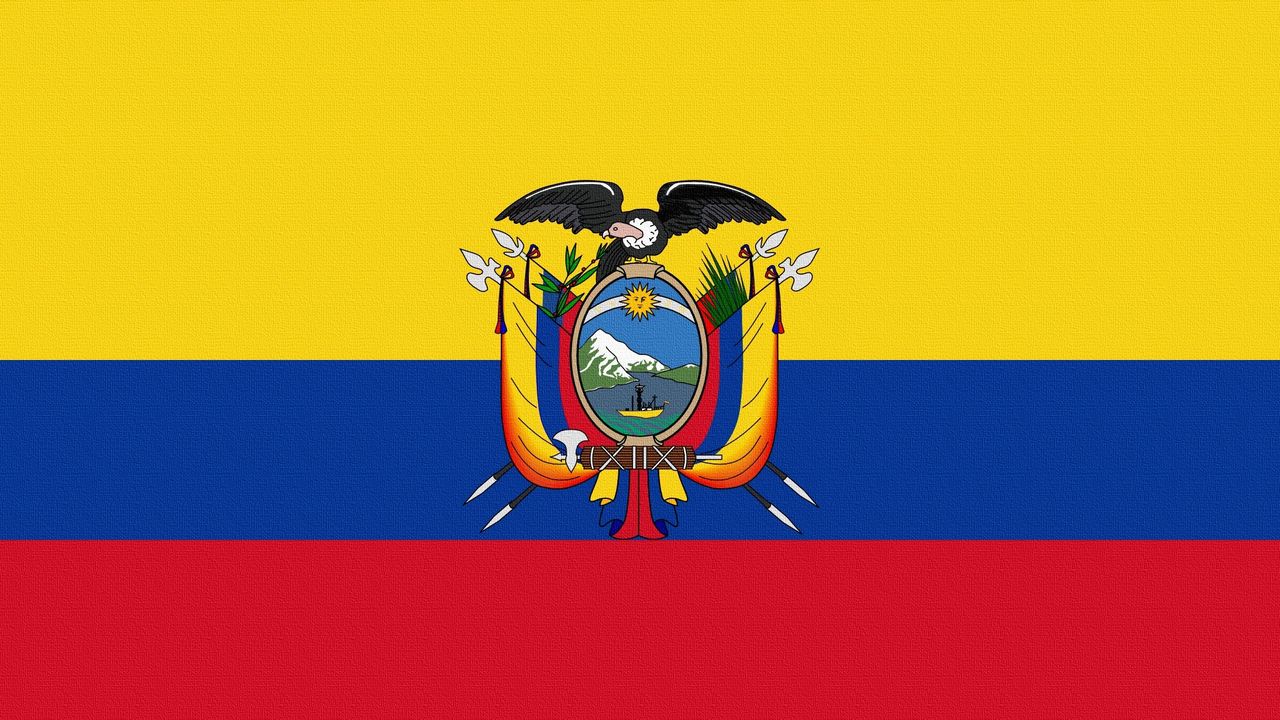 Wallpaper flag, ecuador, herb