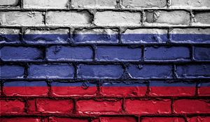 Preview wallpaper flag, russia, wall, paint, symbolism