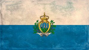 Preview wallpaper flag, san marino, texture, background, paint, stain