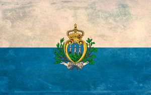 Preview wallpaper flag, san marino, texture, background, paint, stain