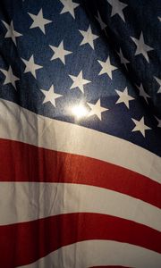 Preview wallpaper flag, stripes, lines, stars, cloth, usa