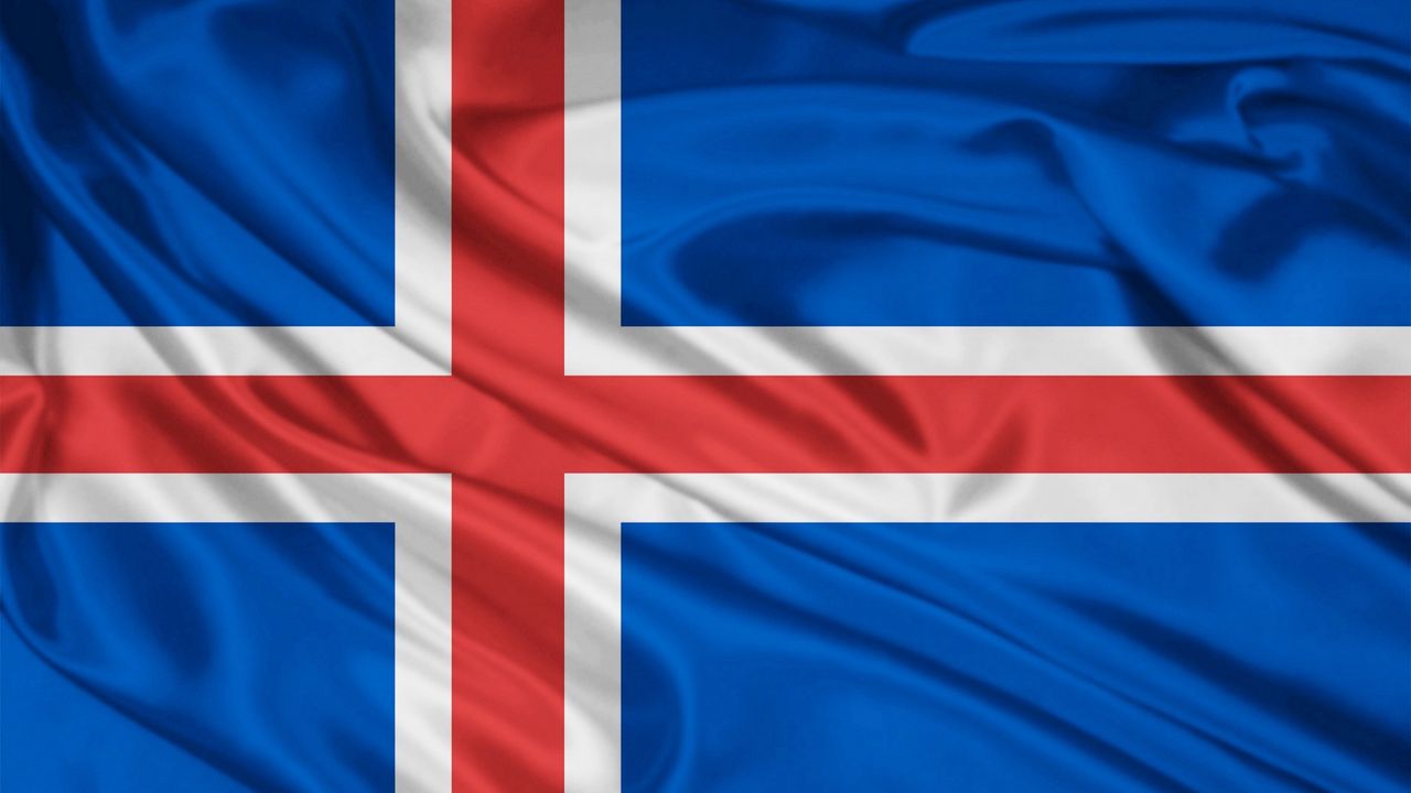 Wallpaper flag, symbols, colors, materials, silk, stripes, iceland hd ...