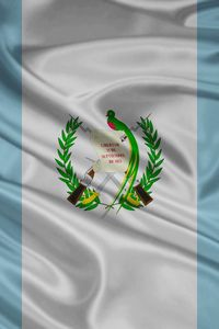 Preview wallpaper flag, symbols, colors, materials, silk, plants, branches, guatemala