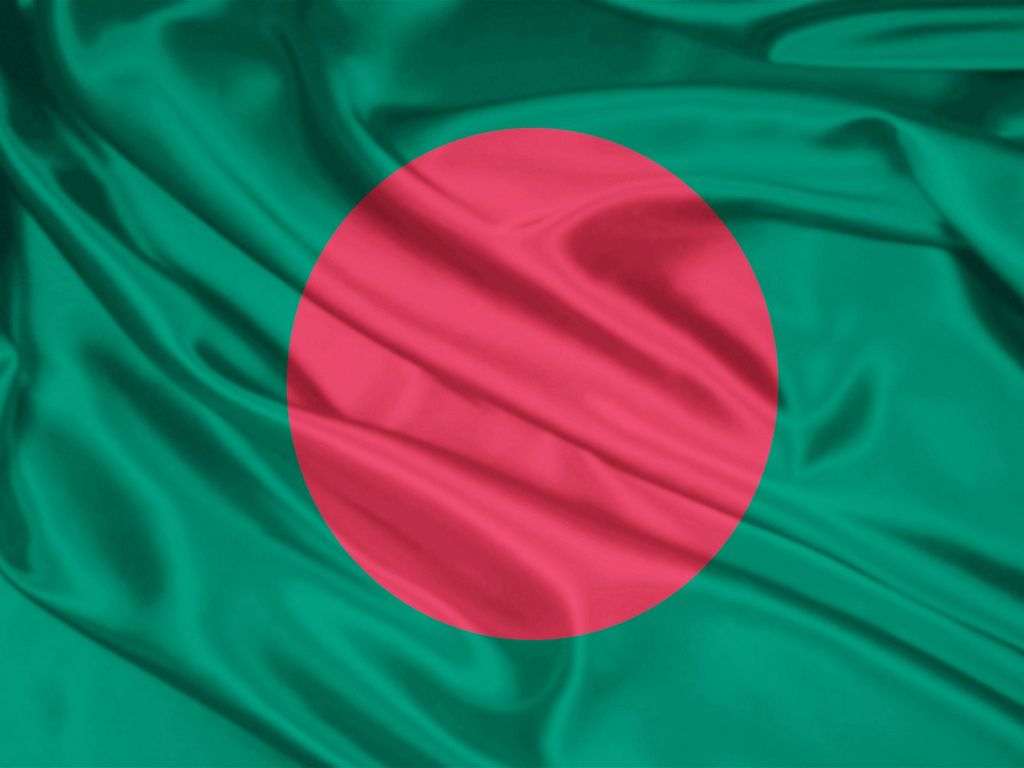 Download wallpaper 1024x768 flag, symbols, colors, materials, silk,  bangladesh standard 4:3 hd background