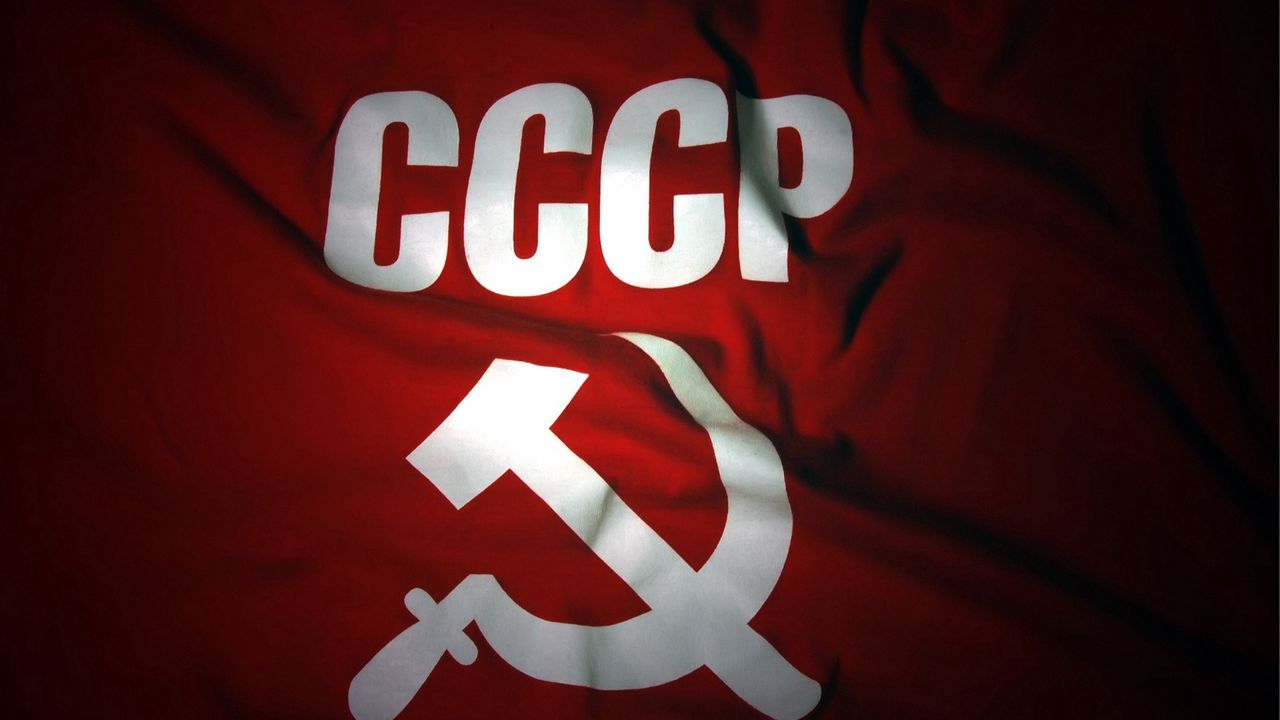 Wallpaper flag, ussr, russia, sickle
