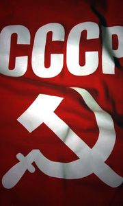 Preview wallpaper flag, ussr, russia, sickle