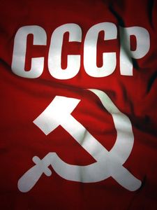 Preview wallpaper flag, ussr, russia, sickle