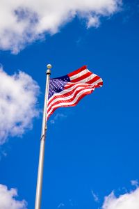 Preview wallpaper flagpole, flag, sky, usa