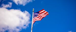 Preview wallpaper flagpole, flag, sky, usa