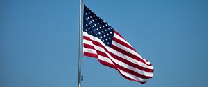 Preview wallpaper flagpole, flag, stripes, stars, usa