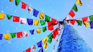 Preview wallpaper flags, colorful, holiday, snow