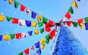 Preview wallpaper flags, colorful, holiday, snow