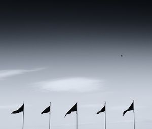 Preview wallpaper flags, sky, minimalism, silhouettes