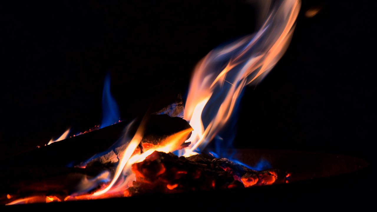 Wallpaper flame, bonfire, fire, dark