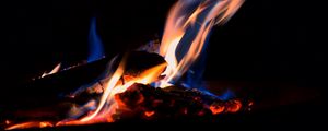 Preview wallpaper flame, bonfire, fire, dark