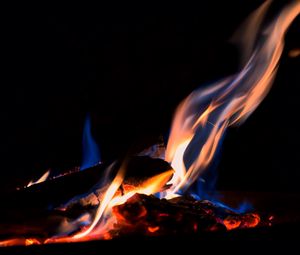 Preview wallpaper flame, bonfire, fire, dark