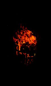 Preview wallpaper flame, bonfire, sparks, fire, black