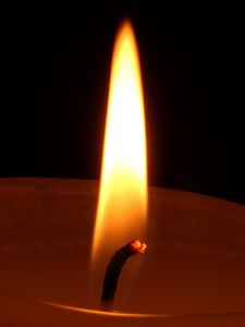 Preview wallpaper flame, candle, wick, fire, macro