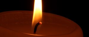 Preview wallpaper flame, candle, wick, fire, macro