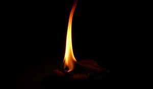 Preview wallpaper flame, fire, black, candle