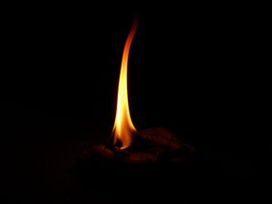Preview wallpaper flame, fire, black, candle