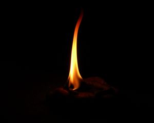 Preview wallpaper flame, fire, black, candle