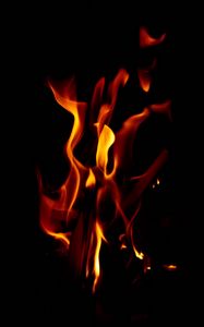 Preview wallpaper flame, fire, black, sparks