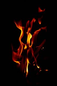 Preview wallpaper flame, fire, black, sparks