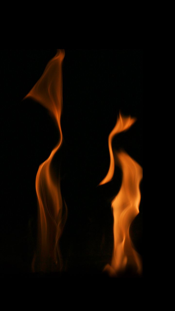 720x1280 Wallpaper flame, fire, black, orange