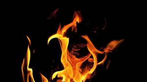 Preview wallpaper flame, fire, bonfire, black