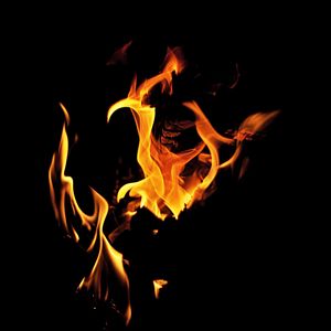 Preview wallpaper flame, fire, bonfire, black