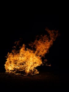 Preview wallpaper flame, fire, bonfire, dark