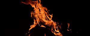 Preview wallpaper flame, fire, bonfire, element, dark