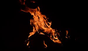 Preview wallpaper flame, fire, bonfire, element, dark