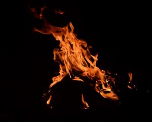 Preview wallpaper flame, fire, bonfire, element, dark